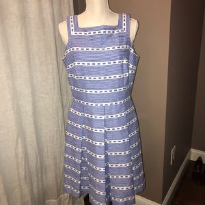 🌺 (2/$10) Blue & White Striped Summer Dress